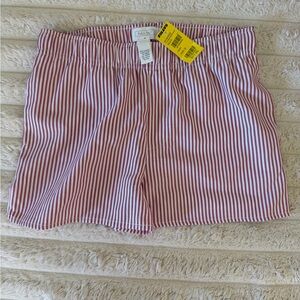 Tillys Full Tilt Red & White Striped Shorts Size Medium w/ Tags